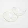 PAIR OF GLASS SERVING BOWLS Vintage FOUND | MARKED