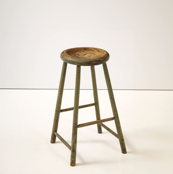 19TH CENTURY PAINTED SHAKER STOOL Vintage FOUND | MARKED