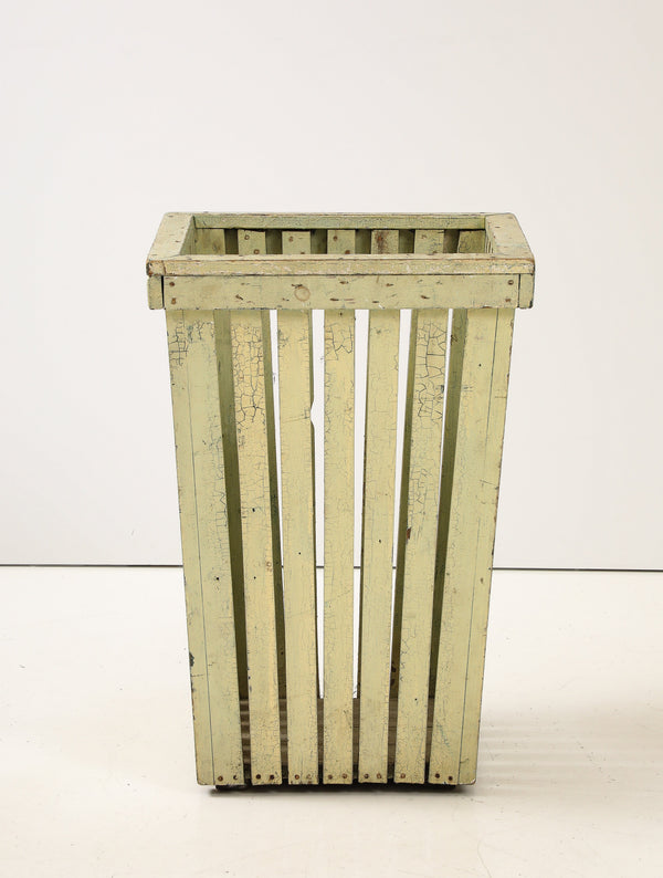 20TH CENTURY PAINTED WOODEN BIN Vintage FOUND | MARKED