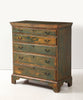 AMERICAN PINE PAINTED CHIPPENDALE CHEST Vintage FOUND | MARKED