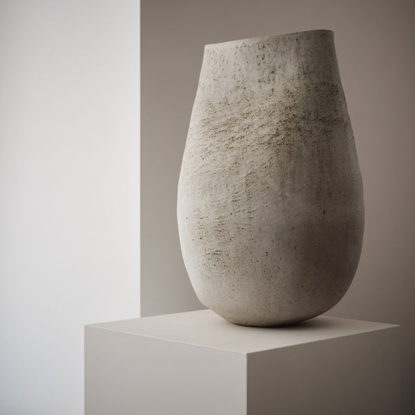 BETTY BLANDINO | TALL STONEWARE VESSEL Vintage FOUND | MARKED
