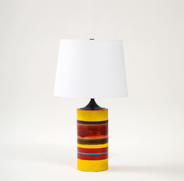 CERAMIC TABLE LAMP BY BRUNO GAMBONE Vintage FOUND | MARKED