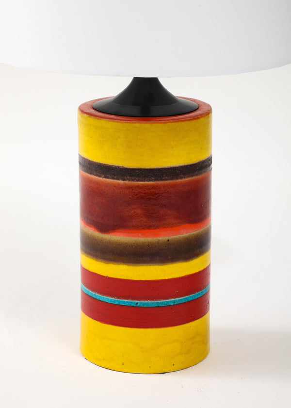 CERAMIC TABLE LAMP BY BRUNO GAMBONE Vintage FOUND | MARKED