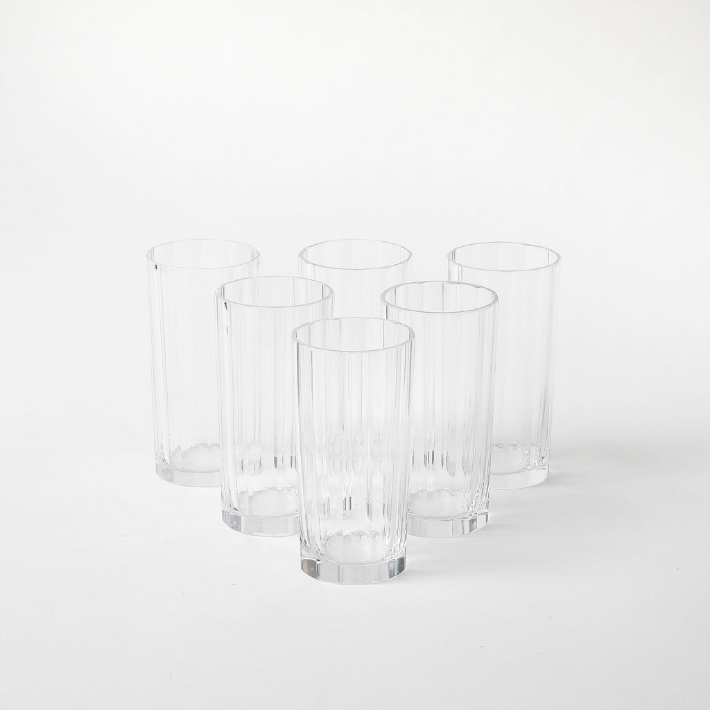 Dansk Crystal Oval Facette Highball Glasses Vintage FOUND | MARKED