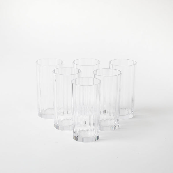 Dansk Crystal Oval Facette Highball Glasses Vintage FOUND | MARKED