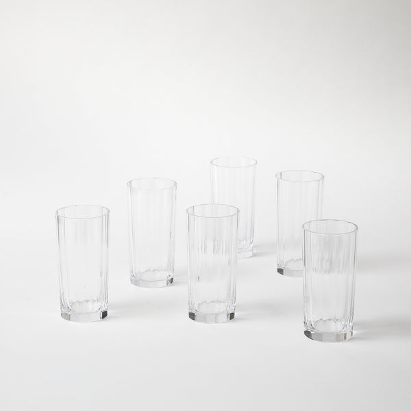 Dansk Crystal Oval Facette Highball Glasses Vintage FOUND | MARKED