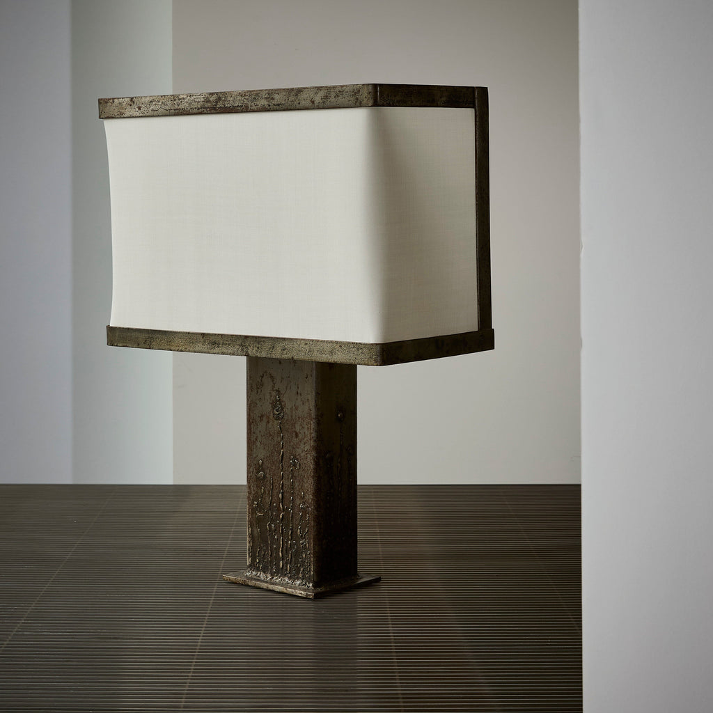 FRENCH BRUTALIST TABLE LAMP Vintage FOUND | MARKED