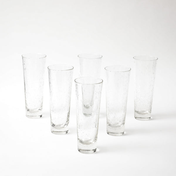 FRENCH BUBBLE GLASS TUMBLERS Vintage FOUND | MARKED