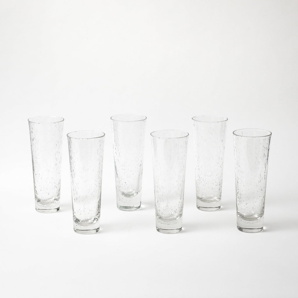 FRENCH BUBBLE GLASS TUMBLERS Vintage FOUND | MARKED