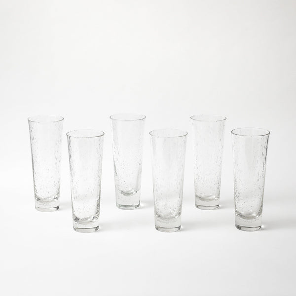 FRENCH BUBBLE GLASS TUMBLERS Vintage FOUND | MARKED