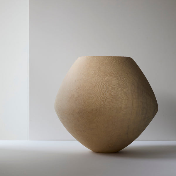 FRIEDEMANN BUEHLER | OVERSIZED LIMED ASH VESSEL Vintage FOUND | MARKED