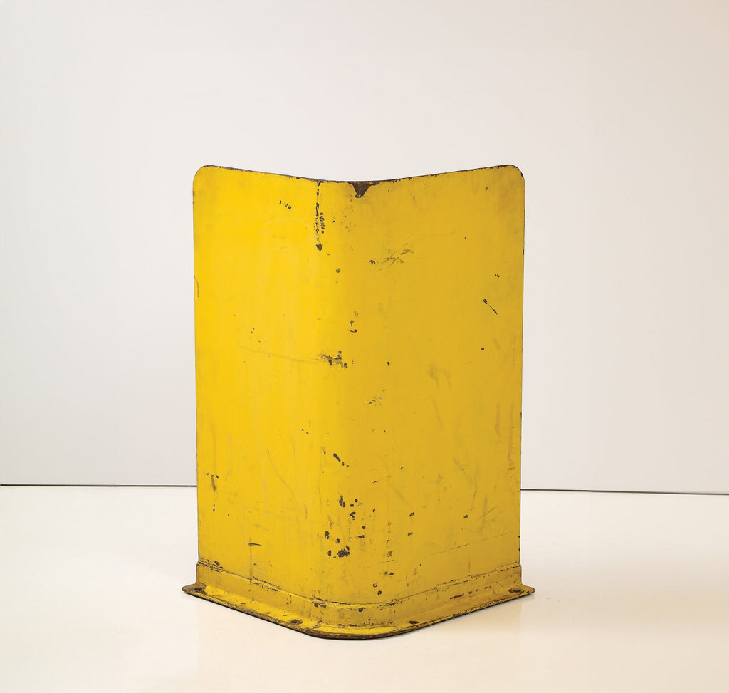 INDUSTRIAL YELLOW SCULPTURAL OBJECT Vintage FOUND | MARKED