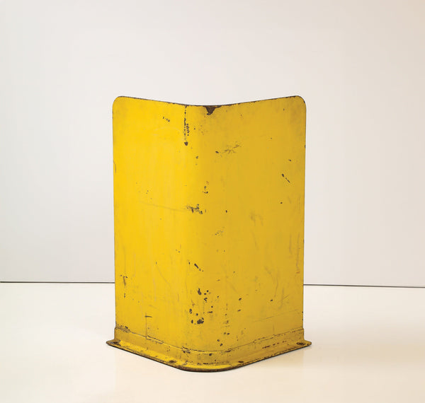 INDUSTRIAL YELLOW SCULPTURAL OBJECT Vintage FOUND | MARKED