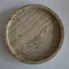 ROUND ITALIAN TRAVERTINE TRAY Vintage FOUND | MARKED