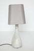 GLAZED STONEWARE TABLE LAMP & CUSTOM SHADE Lighting FOUND | MARKED
