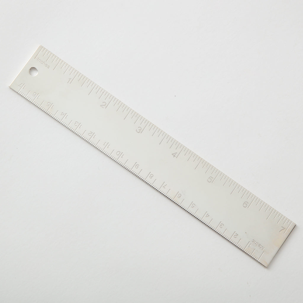 SILVER PLATED METRIC RULER Vintage FOUND | MARKED